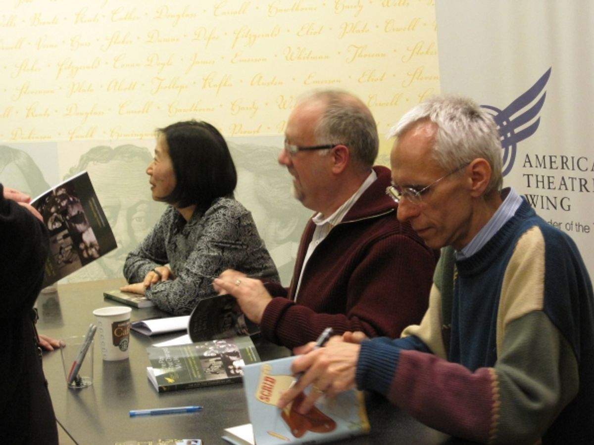 Diana Son, Doug Wright, and David Ives at 